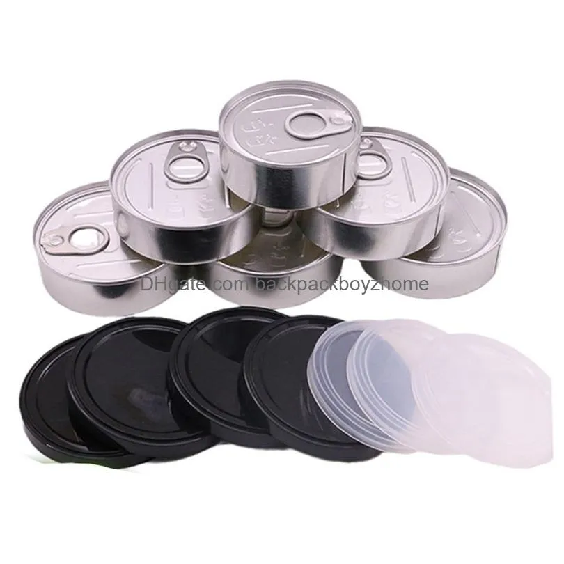 100ml food storage jars packaging bottles caviar sardine beef coffee dry herb bottle easy open ring pull empty tuna tin cans press in bottom with lid smell