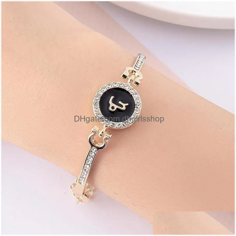 charm bracelets 12 constellation zodiac fashion 3 colors pendant bracelet simple jewelry for women birthday giftscharm lars22