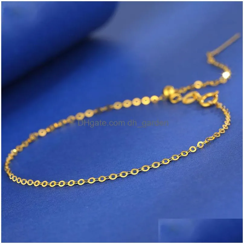 nymph genuine 18k anklet pure au750 yellow white rose gold fine jewelry for women luxury gift j500