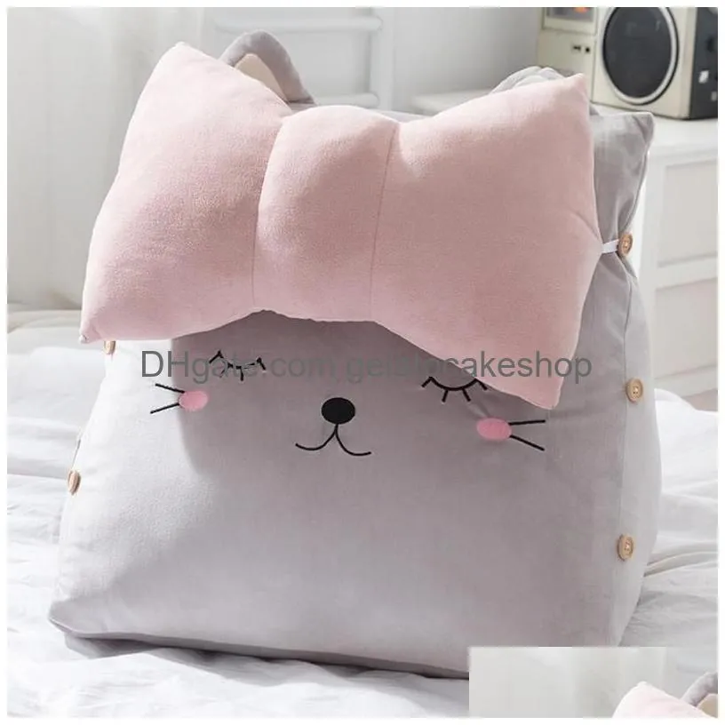 cushion/decorative pillow cute wedge reading backrest washable comfortable back lumbar pad chair rest support cushions