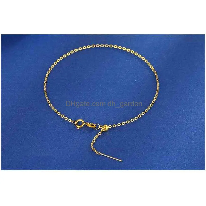 nymph genuine 18k anklet pure au750 yellow white rose gold fine jewelry for women luxury gift j500