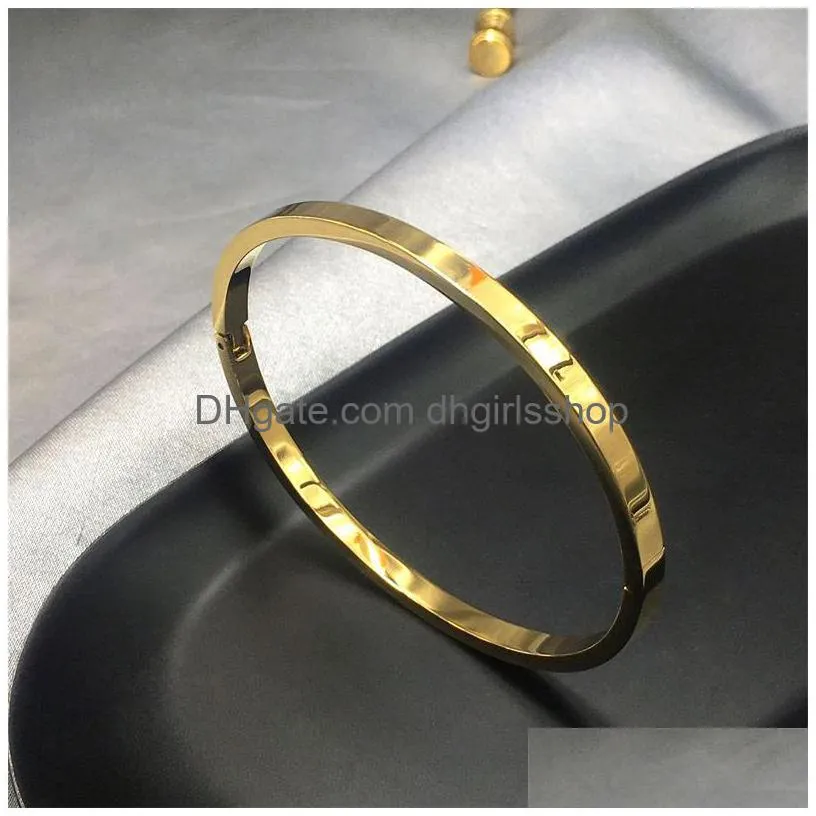 karopel rose gold black stainless steel bracelet bracelet womens open simple round armband jewelry trendy variety bracelets