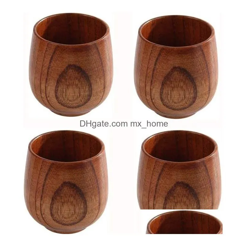 wooden big belly cups handmade natural spruce wood cups beer tea coffee milk water cup kitchen bar party drinkware cup