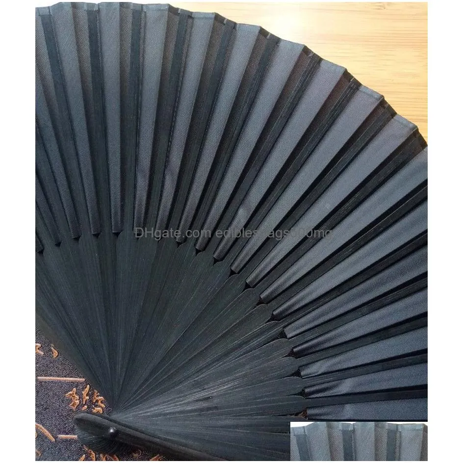 chinese style black vintage hand fan folding fans dance wedding party favor a3