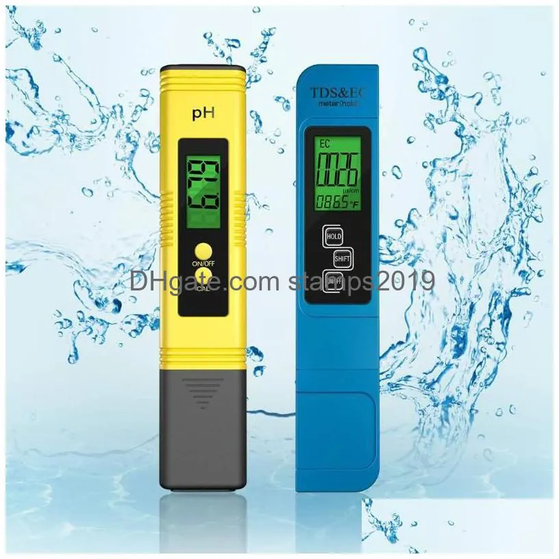 digital tds ec ph meter set 0.0014.00 water quality purity monitor test pen led display temperature tester for aquarium pool meters
