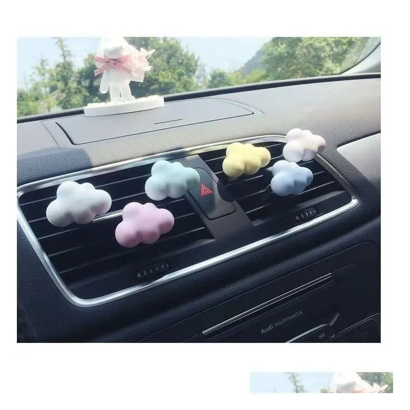 interior decorations car air conditioning outlet cloud decoration solid perfume lasting light fragrance cute creative ornaments