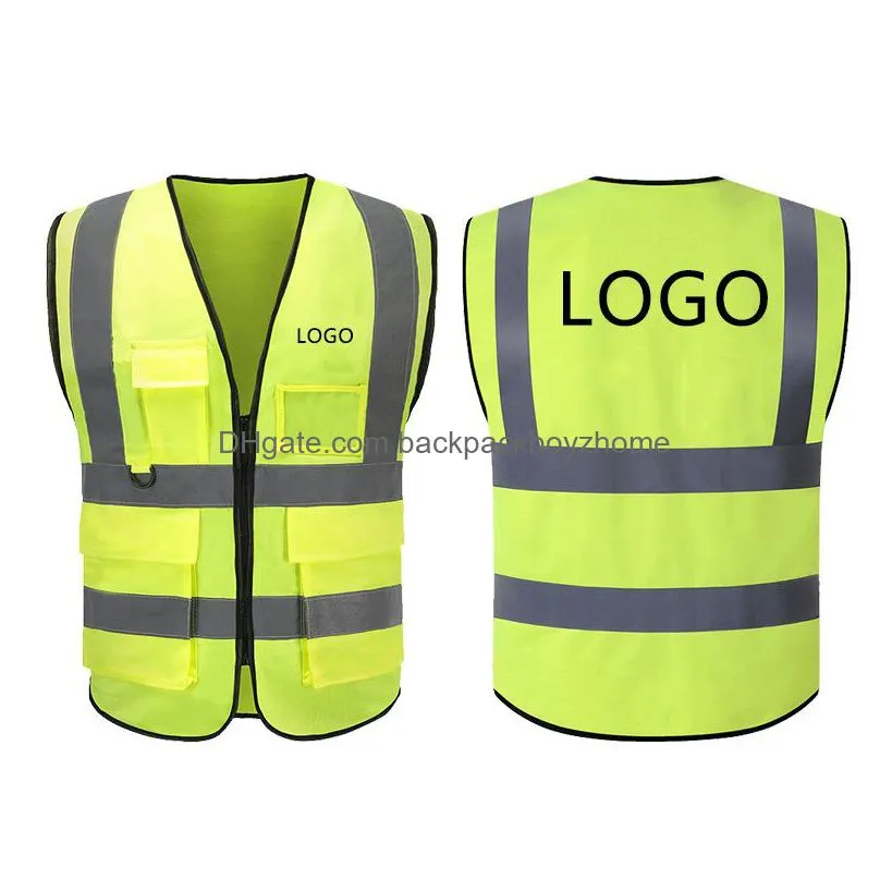 high visibility working safety construction warning reflective traffic work vest green reflect safe clothing mens vests 4 colors