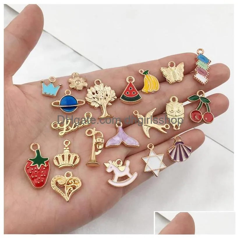 mix 150pcs jewelry findings bulk oil drip handmade diy jewelry accessories charms pendant fit earring bracelet necklace jewellery make