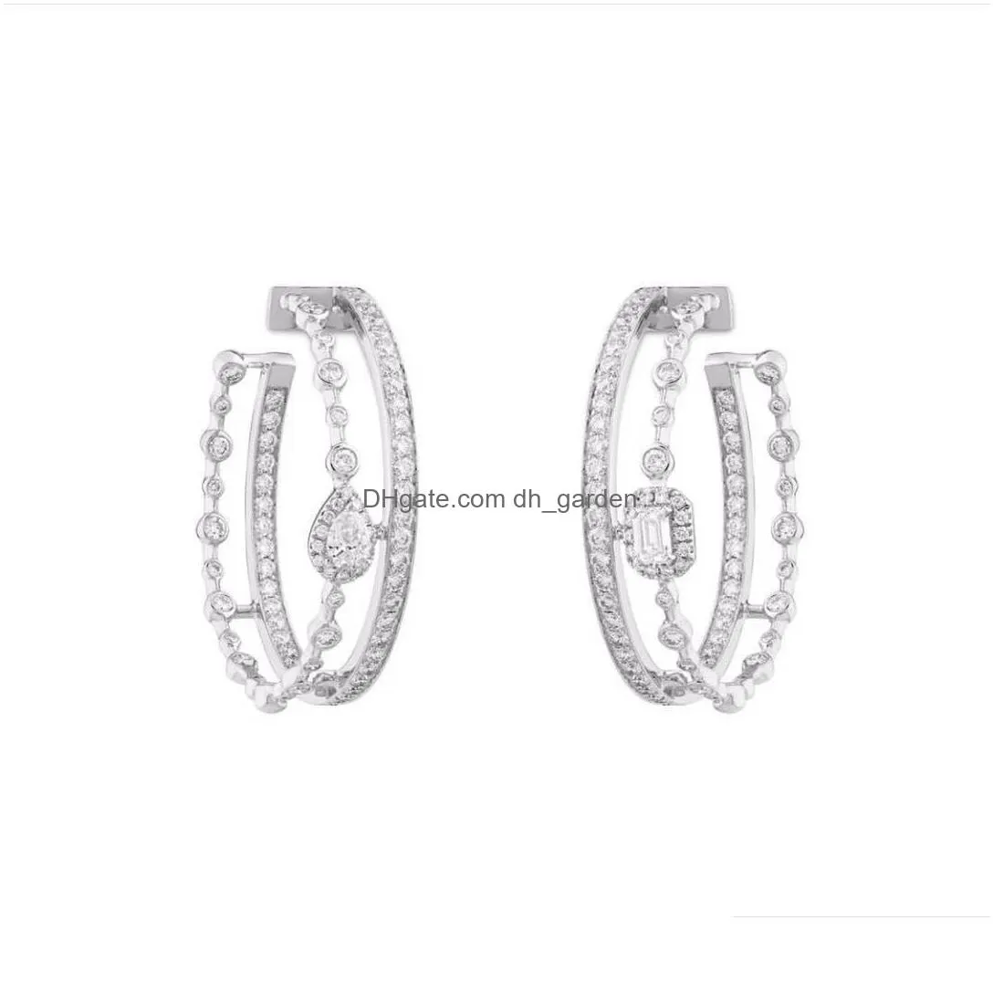 hibride luxury aaa cubic zirconia big hoop for women wedding dubai jewelry trendy earrings boucle doreille femme e716