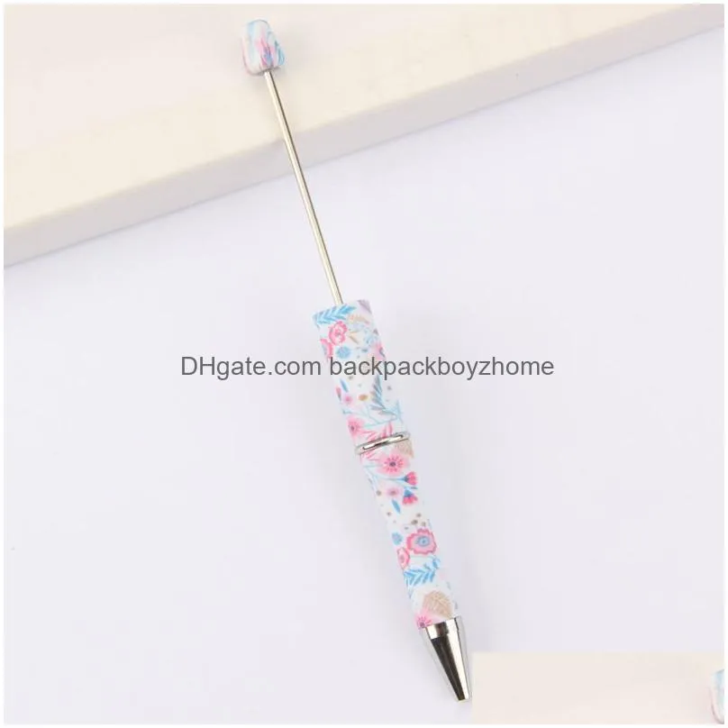 leopard diy bead pen ballpoint pens original beads pens customizable lamp work craft writing tool