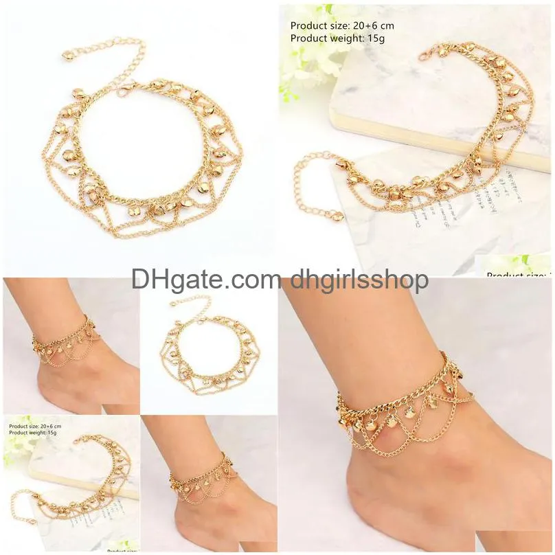 fashion fringed ankle chain jewelry for women.valentine gift gold color romantic y sand charming beach anklets