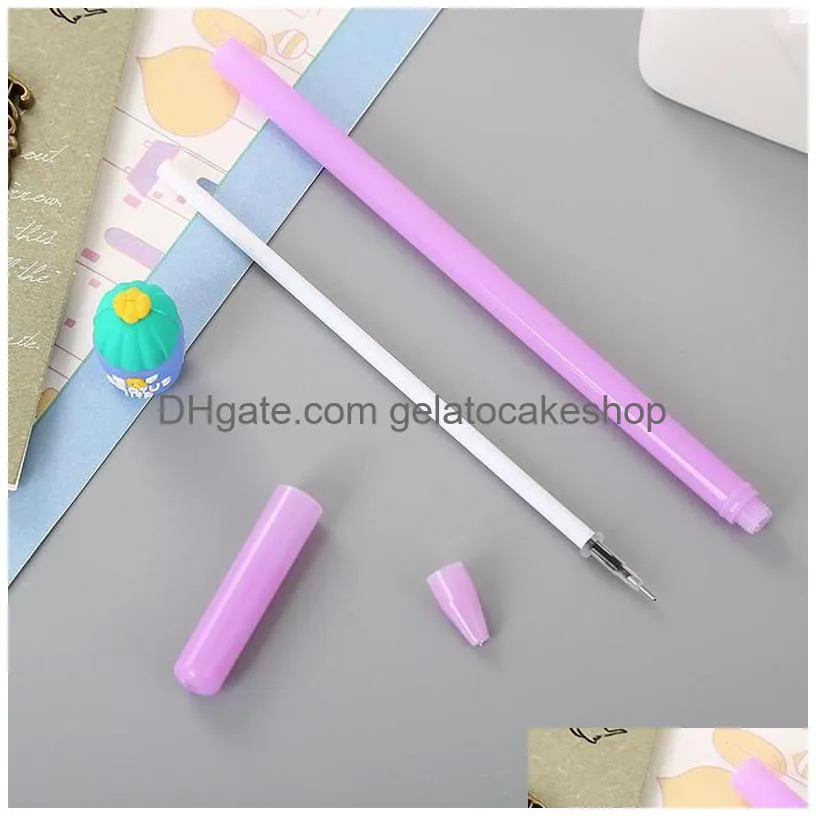 gel pens 36 pcs set creative stationery jelly cactus pen cute  students writing tools cartoon office needle sign