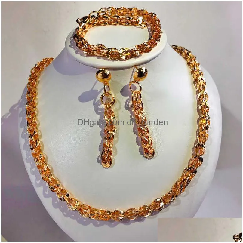 24k gold color dubai nigeria france flower earring/big phoenix tail necklacet jewelry set women wedding gift