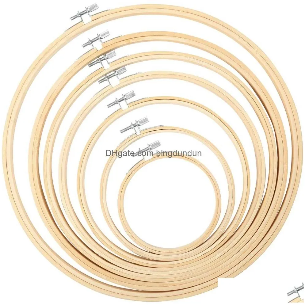 embroidered wreath of bamboo crossstitch tool round embroidery frame sewing hoop ring home decoration craft accessories