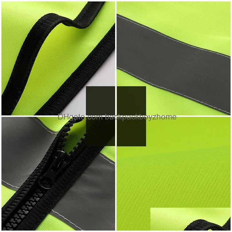 high visibility working safety construction warning reflective traffic work vest green reflect safe clothing mens vests 4 colors