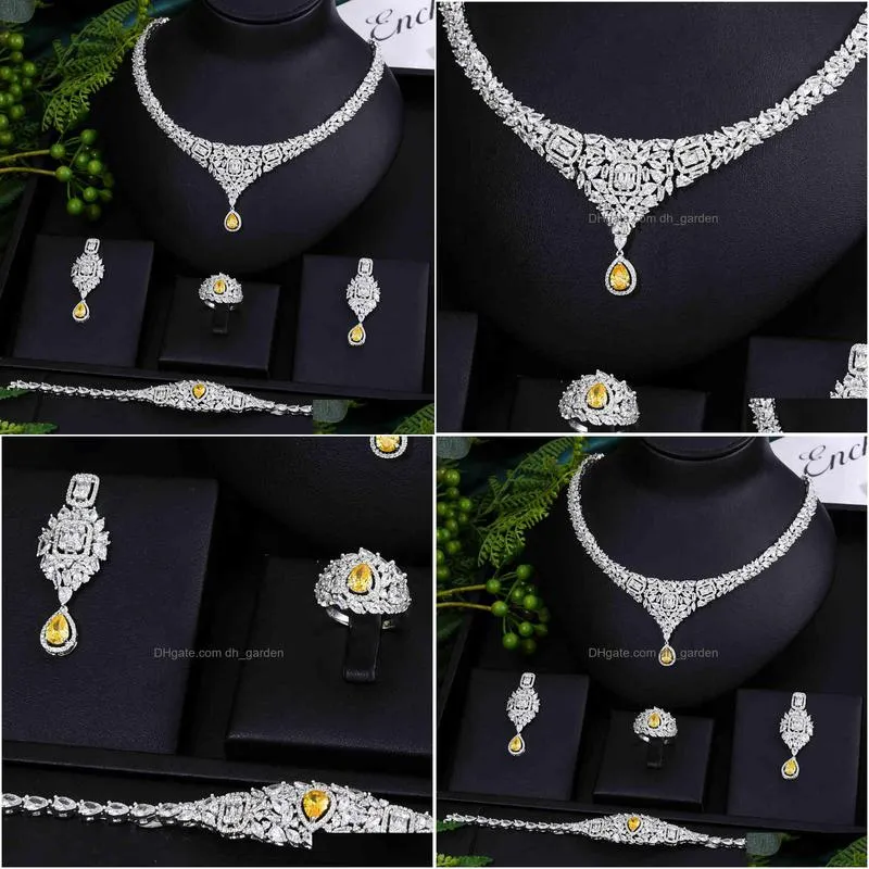 missvikki african dubai luxury necklace bangle earrings ring 4 pcs for women bridal wedding jewelry sets best super ladies gift