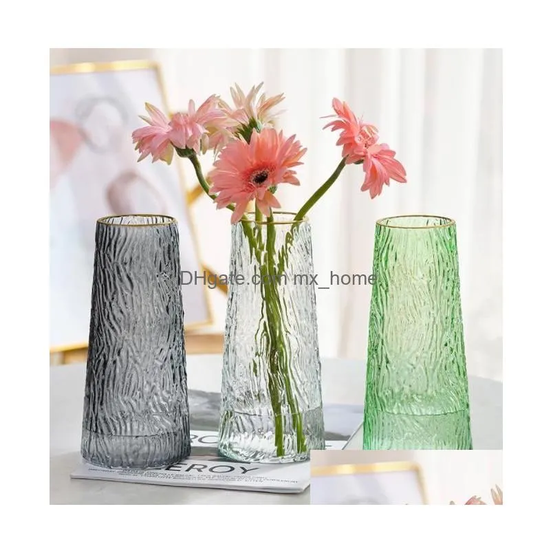 modern nordic transparent decorative vases hydroponic glass vase living room decor ornaments flower vases decoration bedroom art