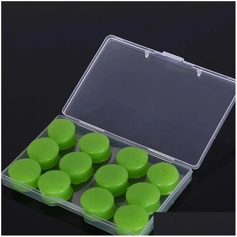 12pcs silicone ear plug noise reduction sleep anti canceling sound insulation earplug protection sleeping reusable ear plugs