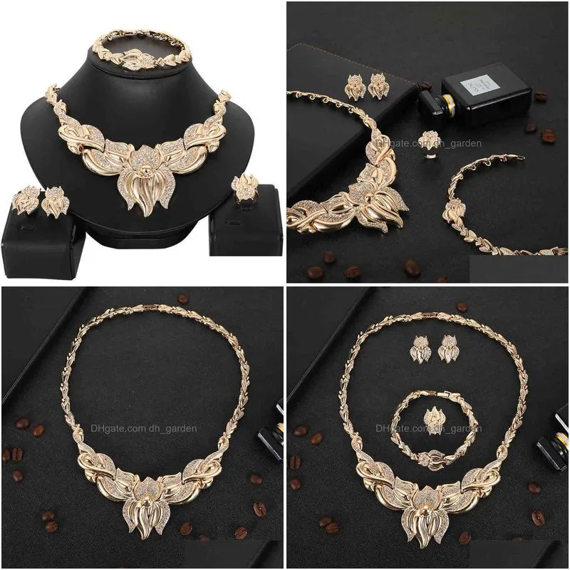 est african jewelry sets nigerian woman wedding fashion necklace earrings bracelet jewelery set costume accessories