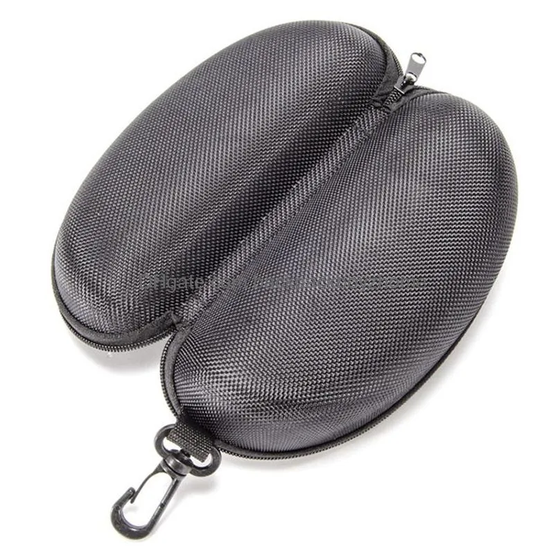 sunglass protection box oxford cloth black color zipped glasses case optional cloth 8 colors