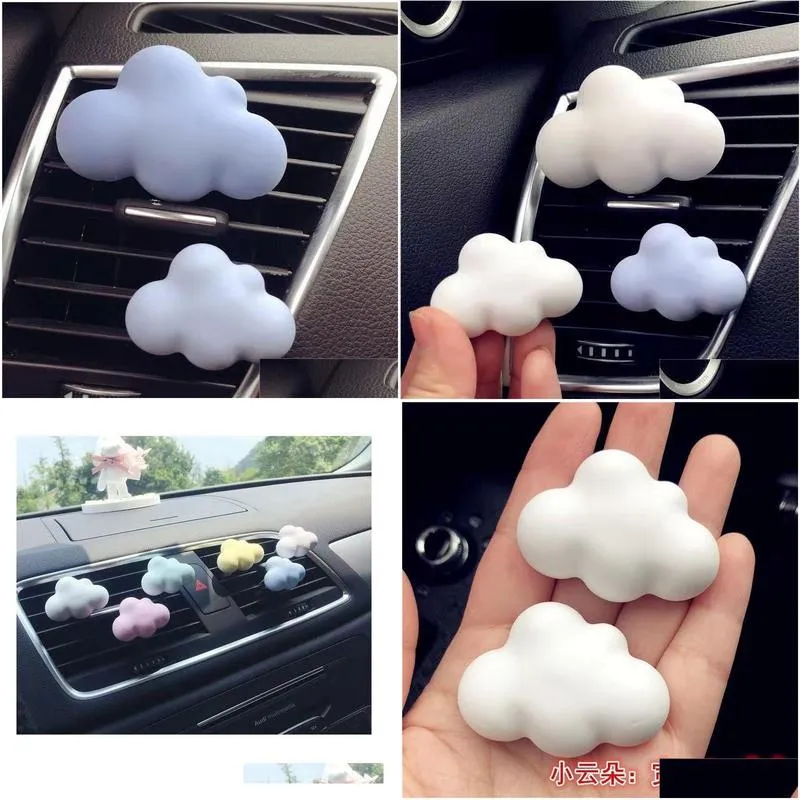 interior decorations car air conditioning outlet cloud decoration solid perfume lasting light fragrance cute creative ornaments