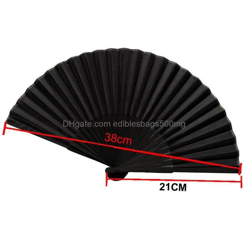 chinese style black vintage hand fan folding fans dance wedding party favor a3