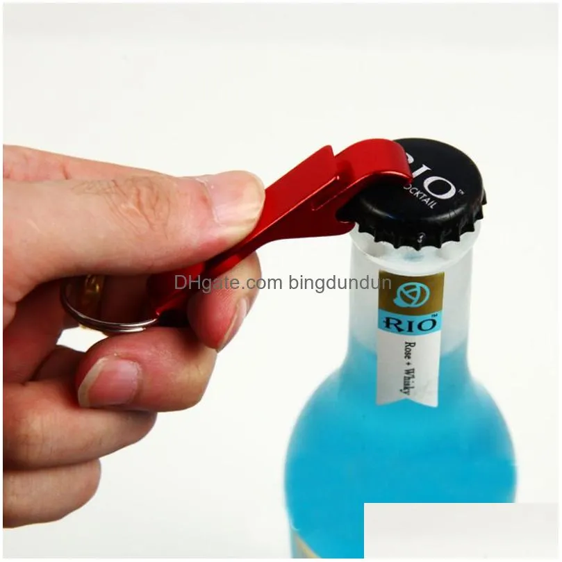 portable beer bottle opener keychain mini pocket aluminum alloy beverage wedding party favor gifts