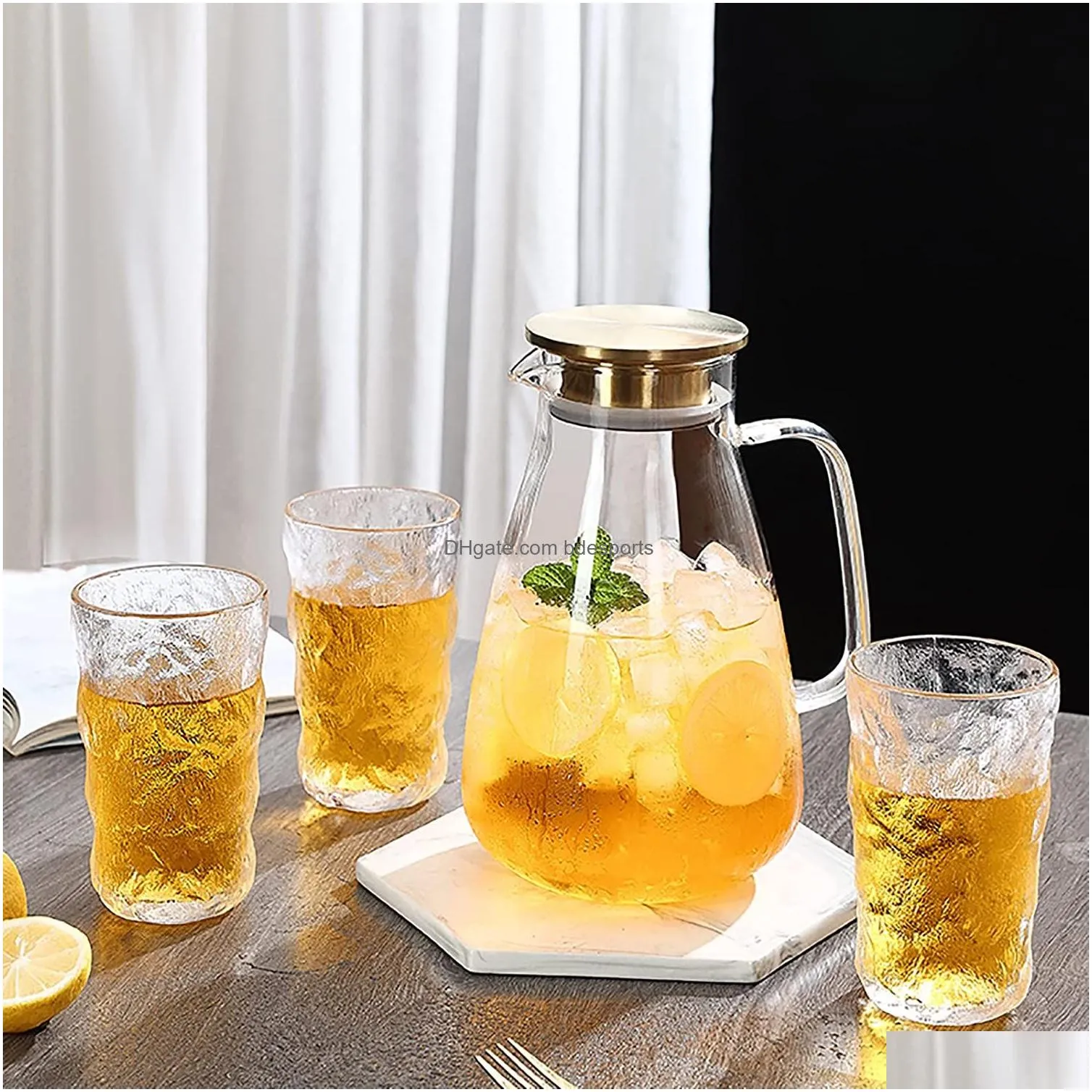 ins style the clear grey amber green blue purple gradiet color heavy glacier glass tumbler cup gold rim