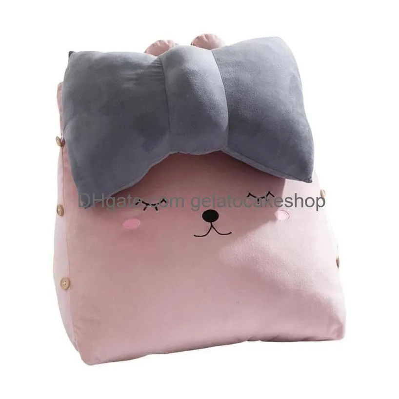 cushion/decorative pillow cute wedge reading backrest washable comfortable back lumbar pad chair rest support cushions