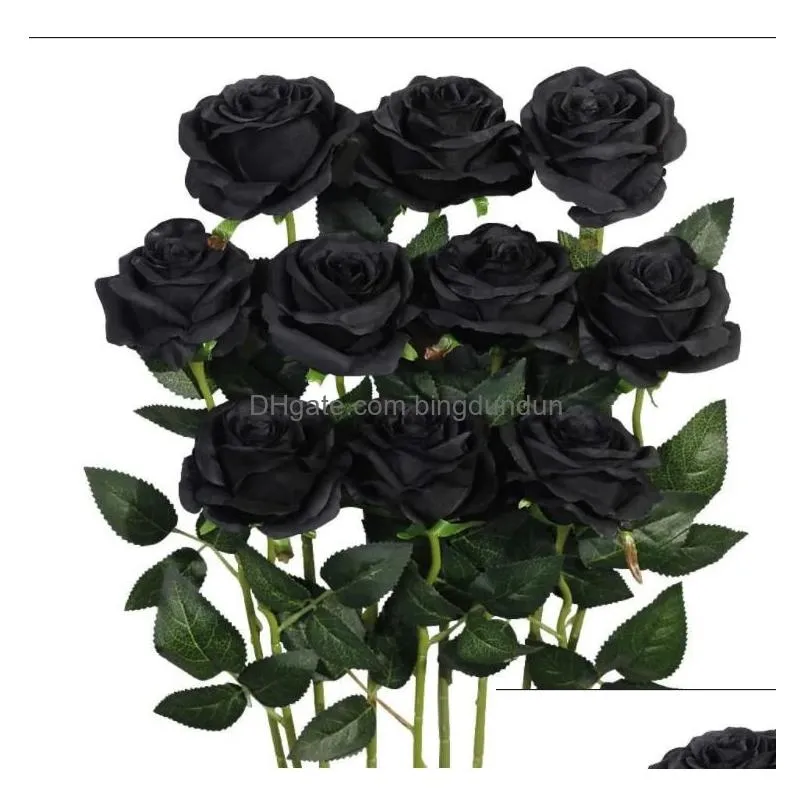 roses artificial flowers rose flower branch artificial red roses realistic fake rose for wedding home decoration