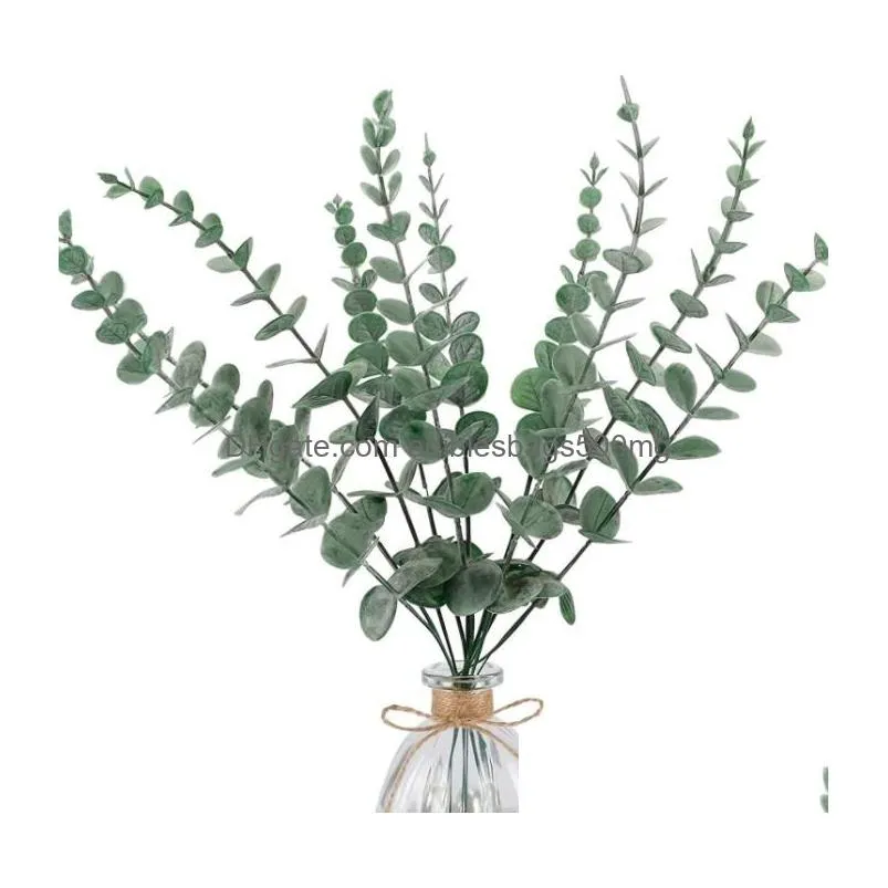 eucalyptus stems artificial eucalyptus leaves branches for wedding centerpiece flower floral arrangement home decor