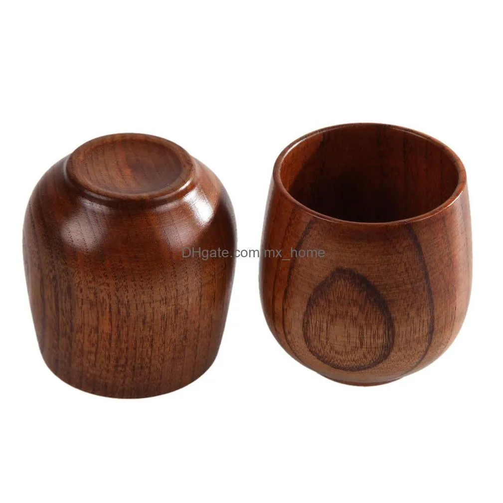 wooden big belly cups handmade natural spruce wood cups beer tea coffee milk water cup kitchen bar party drinkware cup