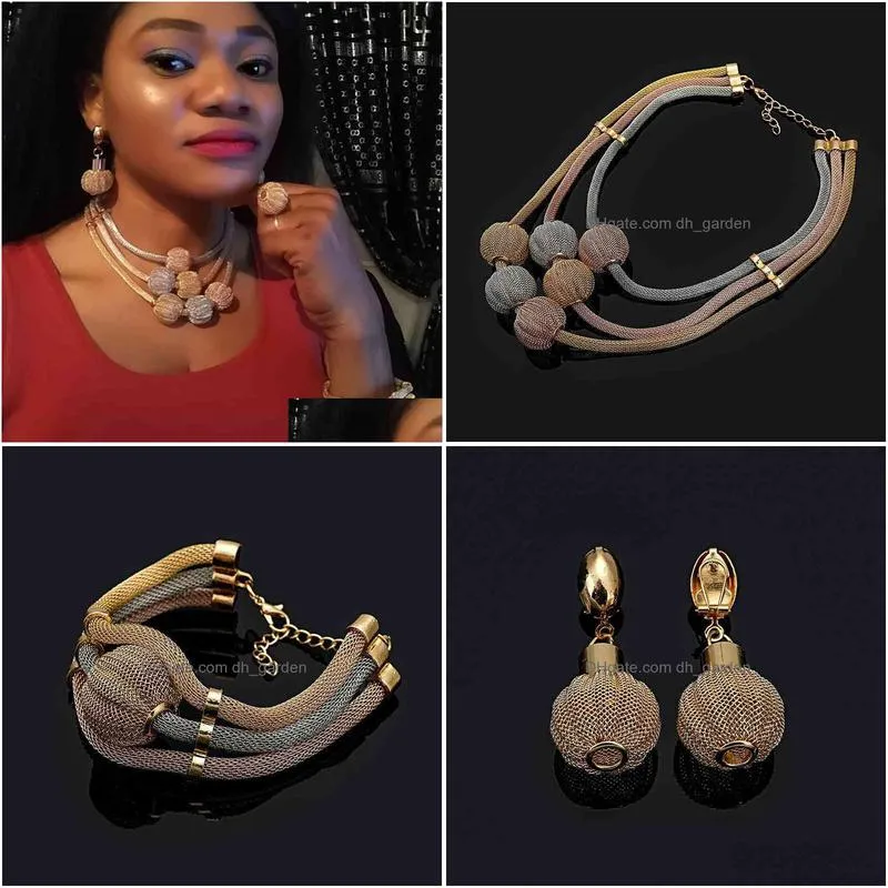 fani exquisite dubai gold colorful nigerian wedding woman accessories jewelry set african beads costume jewelry set
