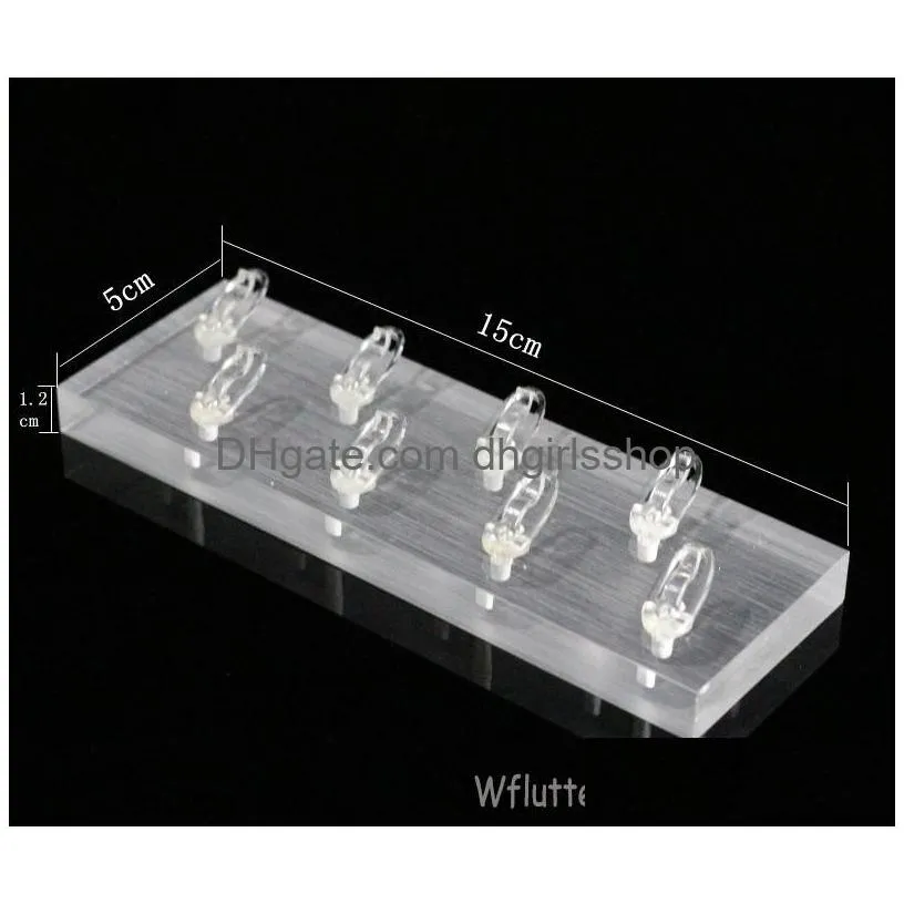 customized acrylic ring display stand ring clip holder ring organizer clips jewellery tray jewelry display case