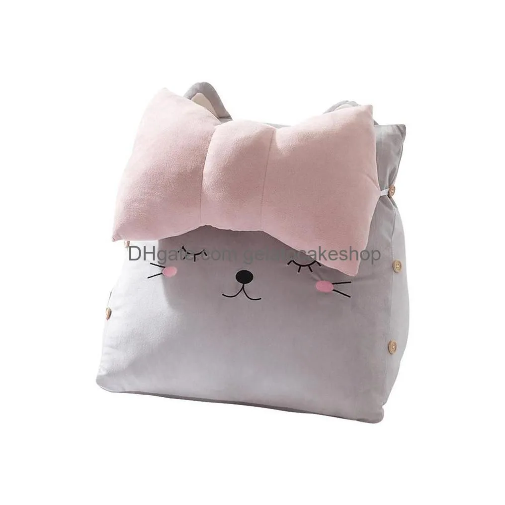 cushion/decorative pillow cute wedge reading backrest washable comfortable back lumbar pad chair rest support cushions