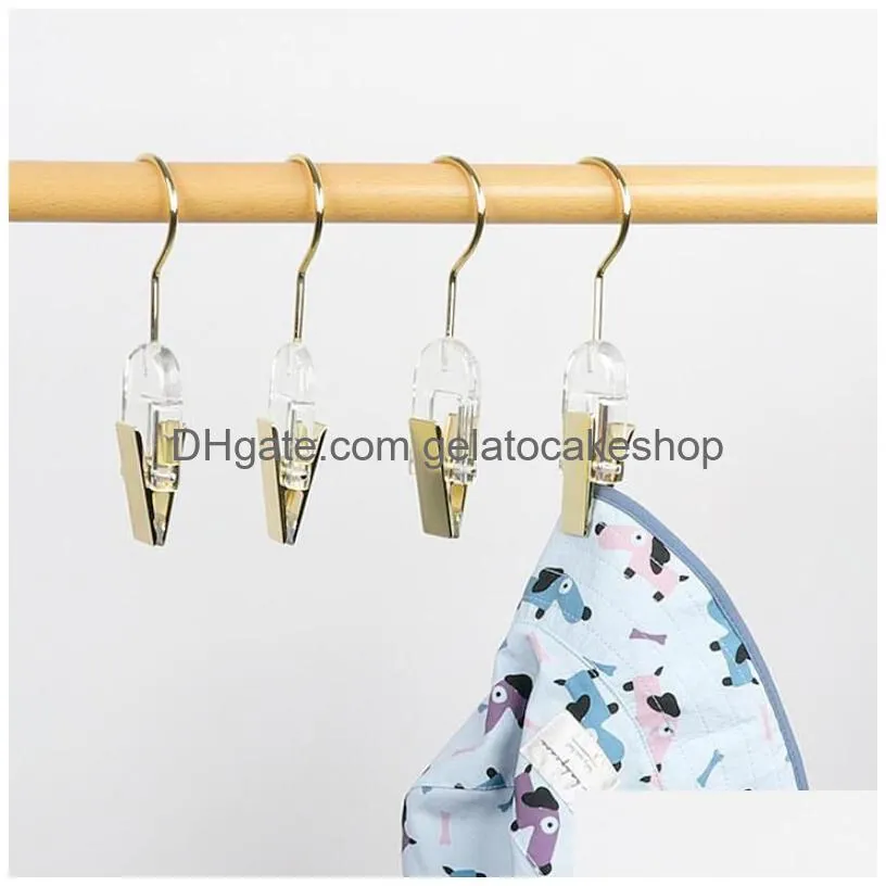hangers racks 2 pcs transparent hooks clothes hook stainless steel laundry clip for home clothing store