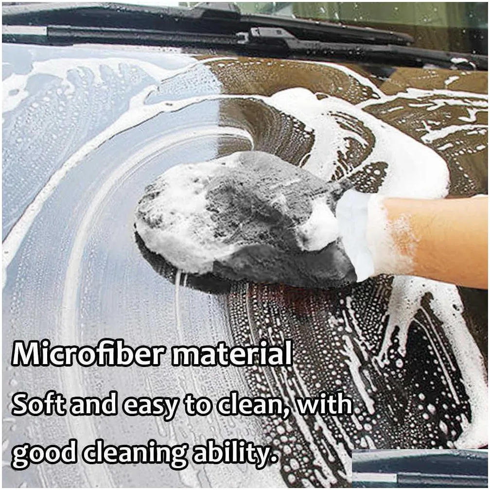  9pcs car wash cleaning kit microfiber towels detailing brush sponge rim brush washing glove sponge polish pads car detail tools