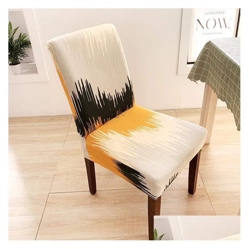 elastic jacquard chair cover for dining room chair dustproof wedding hotel banquet protector seat