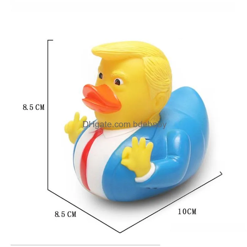 pvc flag trump duck party favor bath floating water toy party decoration funny toys gift