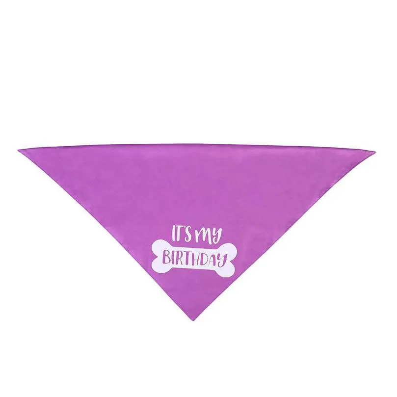 candy color pet dog bandana apparel its my birthday design cute puppy cat bibs scarf adjustable cotton dogs bandanas