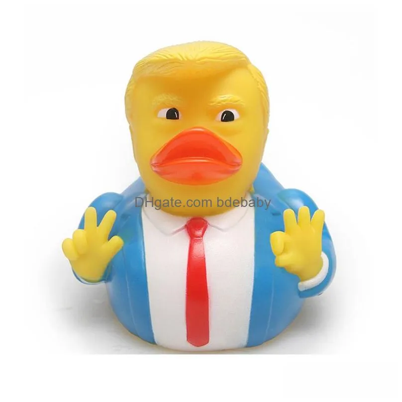 pvc flag trump duck party favor bath floating water toy party decoration funny toys gift