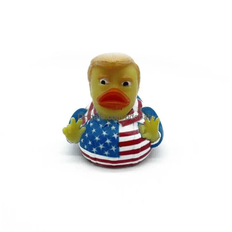 pvc flag trump duck party favor bath floating water toy party decoration funny toys gift