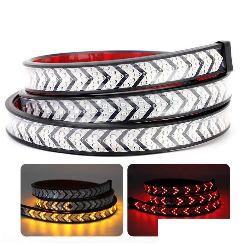 dynamic pickup drl turn signal lamp tail truck tailgate light bar led strip reverse brake lamp sequential flowing turning lamp