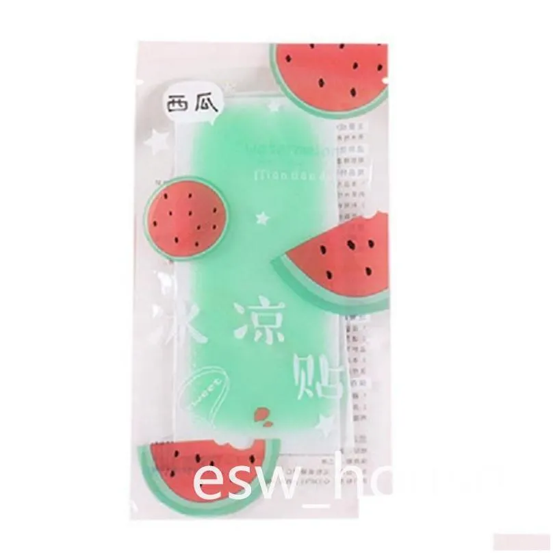 summer party fruity ice gel cold paste cooling sheets physical heat cooling sticker fever reduction stickers