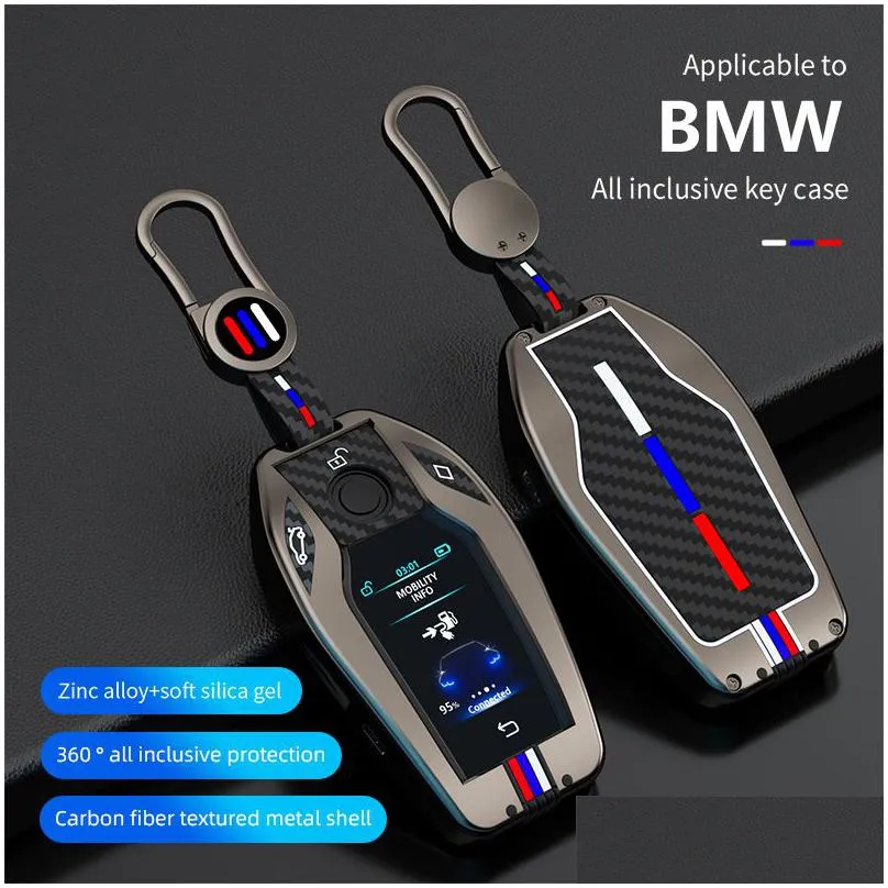 zinc alloy car key case shell for bmw 5 7 series g11 g12 g30 g31 g32 i8 i12 i15 x3 x4 x5 x7 g01 g02 g05 g07 key fob cover holder