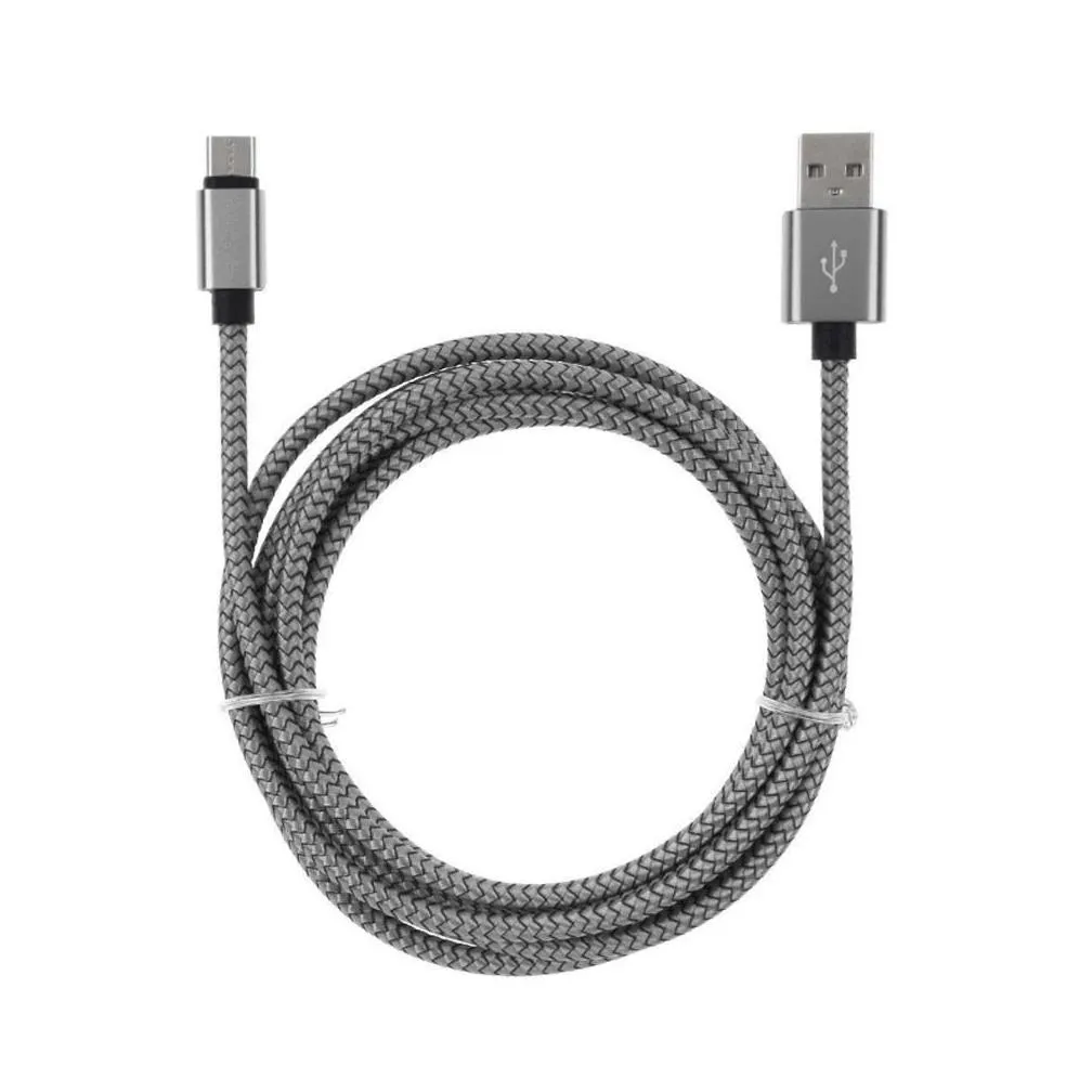 type c usb cables fast charging data sync strong braided micro  cable for universal cellphones