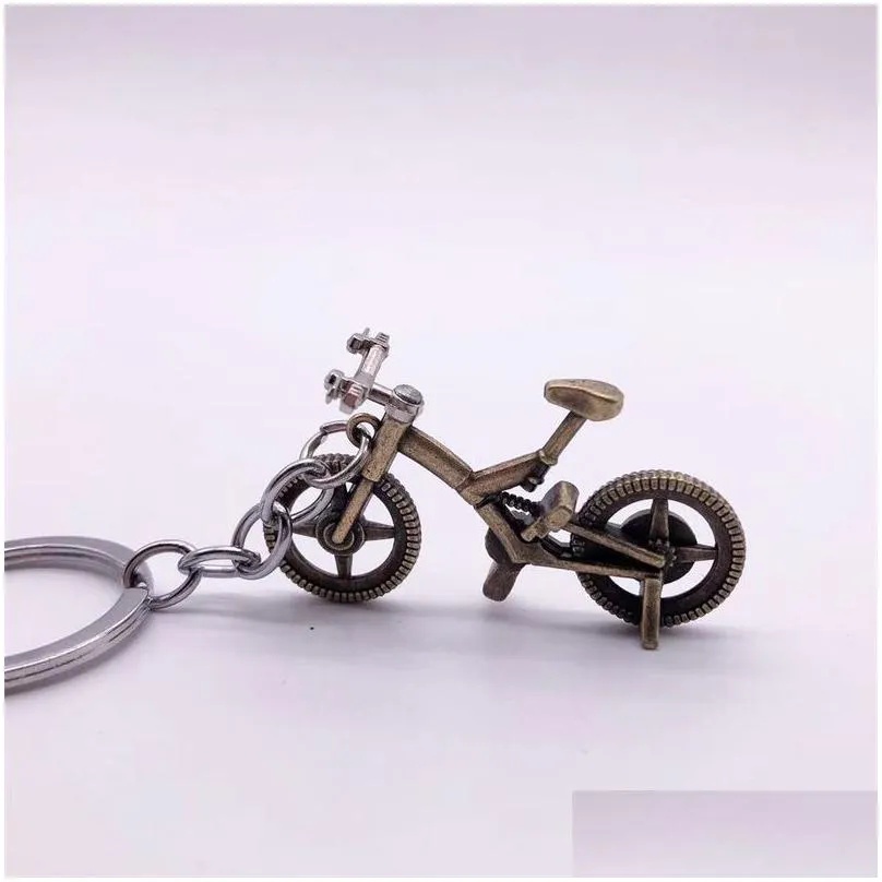 classic 3d simulation model bicycle keychain handcrafted metal alloy key chain keyring creative idea fashionable decoration party favor