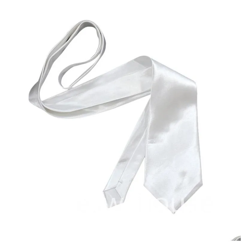 6 Pack Blank Sublimation Ties For Men - DIY Your Own Designs On White Polyester Neckties For Weddings & Parties