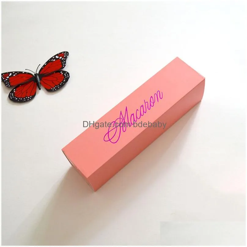 macaron box cake boxes home made packing boxes biscuit muffin box retail paper packaging 20.3x5.3x5.3cm