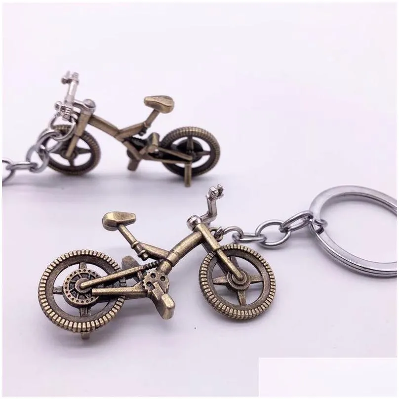 classic 3d simulation model bicycle keychain handcrafted metal alloy key chain keyring creative idea fashionable decoration party favor